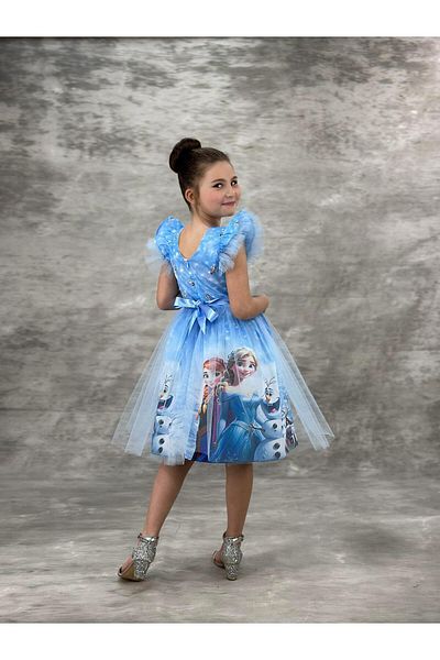 RAPAPA Rochie Elsa pentru fete Rochie pentru petrecere de aniversare AB28033K