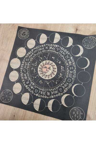 fırsatlar diyarı Phases of the Moon - Sun and Moon Astrology Tarot Altar Cloth / Tarot Cover