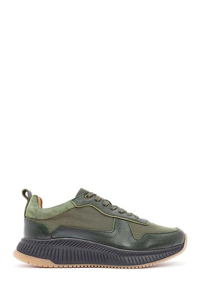 Derimod Men's Khaki Lace-Up Leather Sneaker 24Wfd 611914