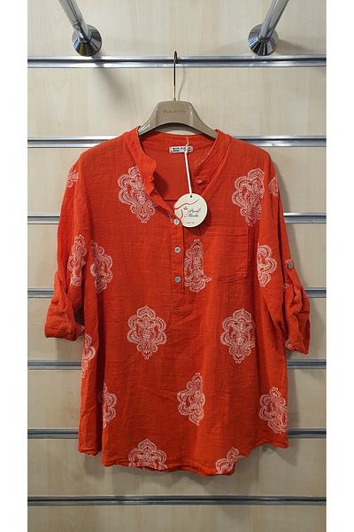 Park Moda Ethnic China Pattern Italian Shirt