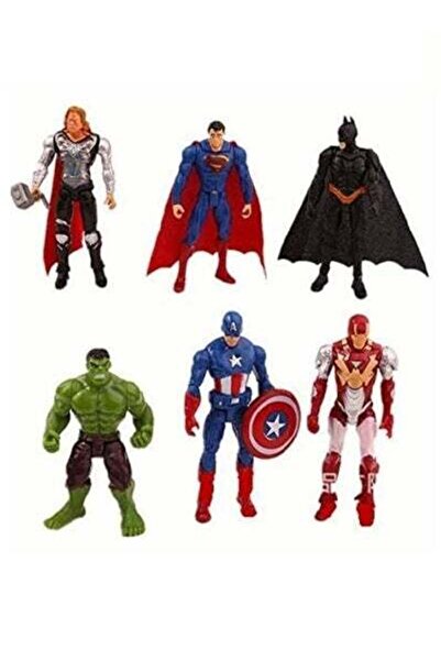 HALAMODO 6 قطع من ألعاب شخصيات الأبطال الخارقين لتزيين الكيك