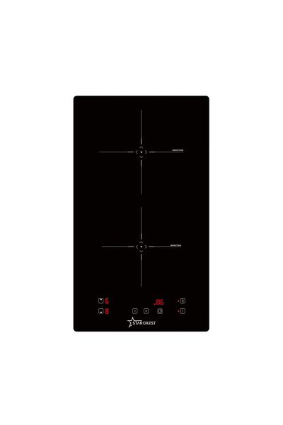 STARCREST Plita incorporabila STARCREST SIH-3030, Inductie, 3300 W, 2 zone de gatit, Sticla Neagra