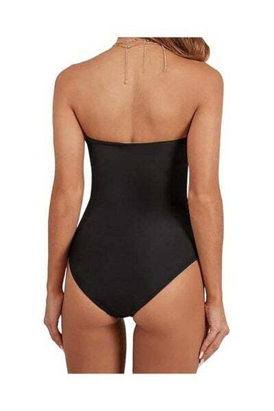 HALAMODO Women's One Piece Swimsuit, Tie Knot Front Cutout Bikini, Tummy Control Bathing Suits, Slimming Twis