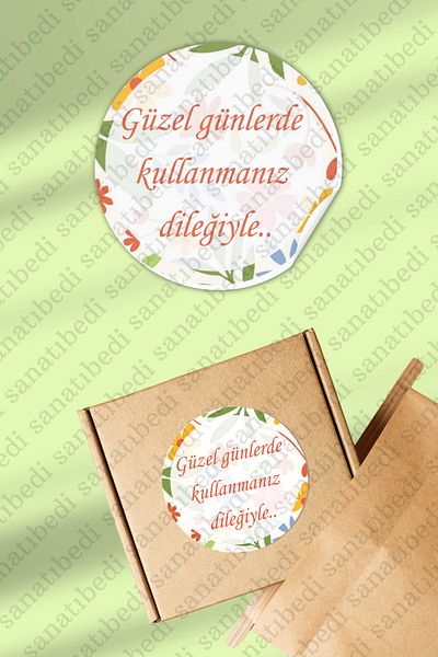 sanatıbedi 50Pcs Use in Beautiful Days Sticker - Shipping Packaging Packing Label - 3X3Cm