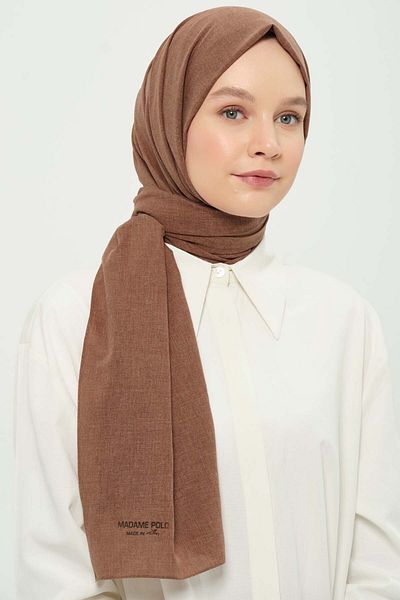 Madame Polo Poly Coton Shawl Milk Coffee Cotton Breathable Non-Wrinkle
