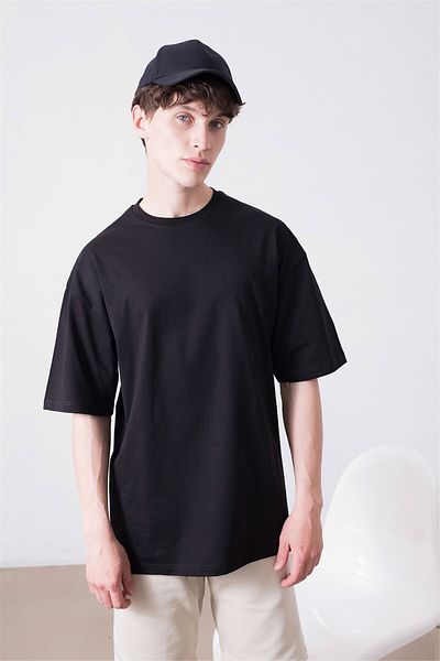 Trendiz Unisex Μαύρο Basic Tshirt