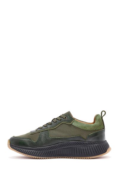 Derimod Men's Khaki Lace-Up Leather Sneaker 24Wfd 611914