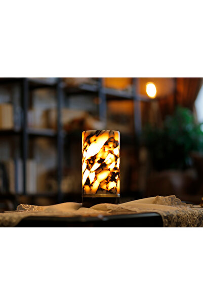 marbelix Luxora 25cm Ultra Lüks Mermer Gece Lambası - Oniks Masa Lambası - Me...