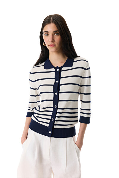 Mudo ÇİZGİLİ POLO YAKA KISA KOLLU TRİKO KAZAK