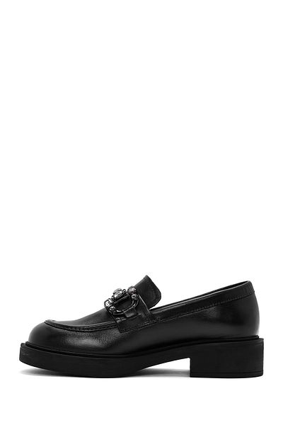 Derimod Loafer din piele neagră - femei, cataramă, masculin, 24WFD 511418