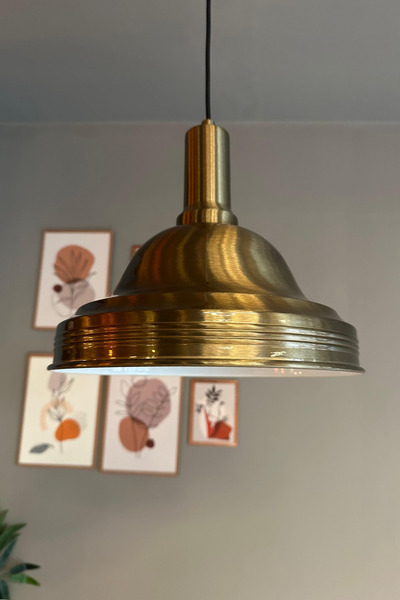 Bamyum Ulmete Eskitme Fener Başlık Tekli Sarkıt Avize Salon Ofis Otel Restora...