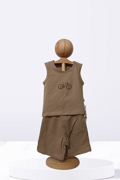 Baby s Breath Flower Bicycle Pattern Shorts Athlete 2'Li Baby Boy Set 6-12-18-24 Months 2 Piece Baby Boy Outfits