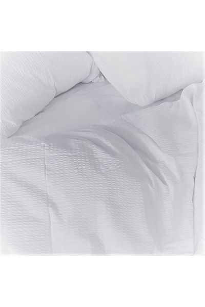 Kotonia Home Ranforce Crepe Bed Linen Set, white, for 1 person