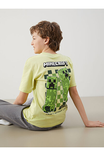 LC Waikiki okrugla kragna Minecraft Štampano majica za dečake