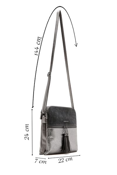 Derimod Women's Long Crossbody Bag with Gray Strap - 24Wbd 210414