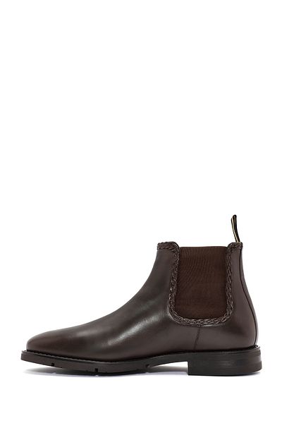 Derimod Men's Brown Leather Chelsea Boots 24Wfd 730118