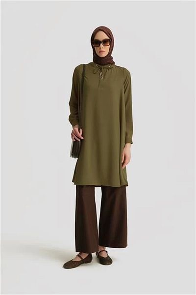 Armine Lace Detailed Tunic 25Yh4202 Khaki