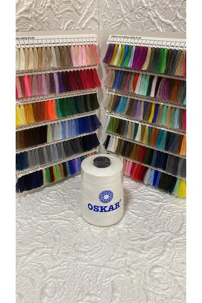 Oskar Size 50 Denim Sewing Thread 100% Polyester 5000 Mt (White)