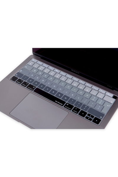 Mcstorey Macbook Air Kılıf 13inç Klavye Koruyucu Ingilizce Baskı (UK-EU) A1932 Modeli Ile Uyumlu Ombre