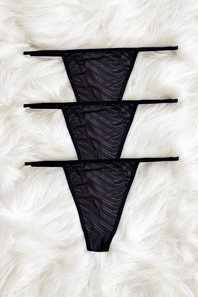 BLİSS WEAR FASHION Chiloți tanga 3 piese pentru femei
