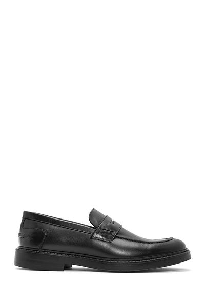 Derimod Men's Black Leather Casual Loafer 24Wfd 730418