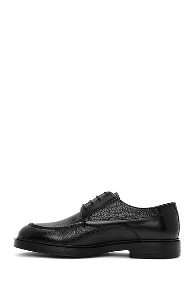 Derimod Men's Black Laced Leather Casual Shoes 24Wfd7048Ft