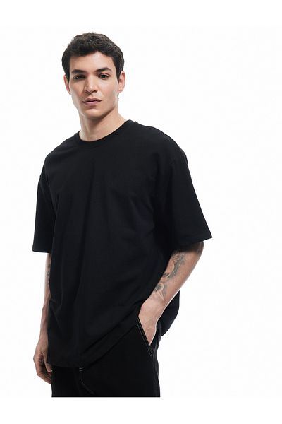 Koton Μπλουζάκι Basic Crew Neck από βαμβακερό ύφασμα με κοντό μανίκι