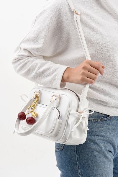 Night Geantă de mână și de umăr pentru femei Casandra Model White (Fără farmec)