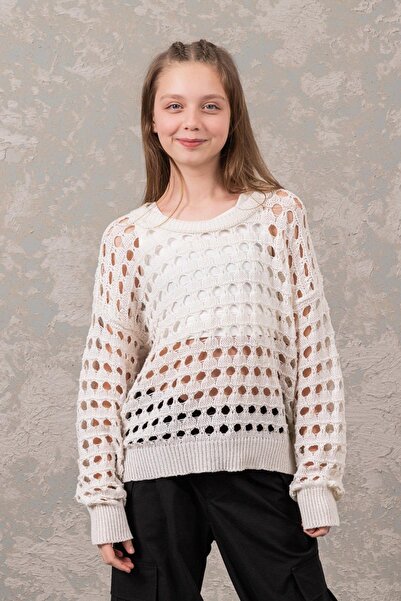 Genel Markalar Mojo Kız Çocuk 9-14 Yaş File Triko Bluz 0386