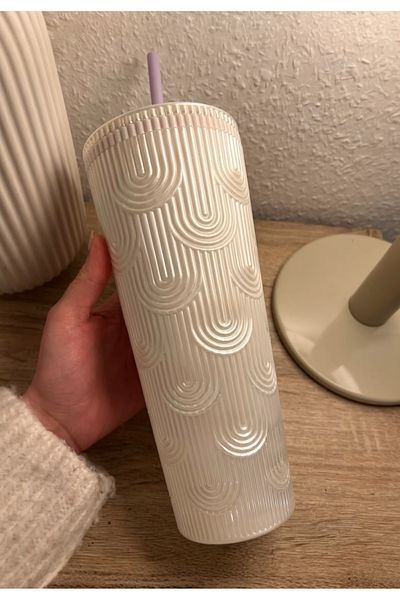 Starbucks ®   Pearl Arches Pearl Plastic Cold Drink Cup 24oz 710ml