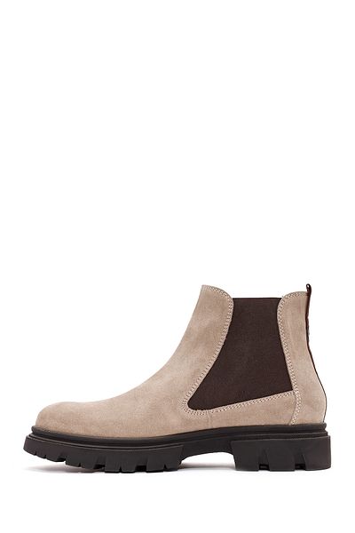 Derimod Acbc X Derimod Men's Tan Suede Leather Chelsea Boots 24Wfd 760510