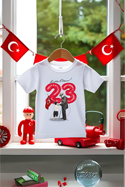 MODA Μπλουζάκι για νέους ενήλικες, βαμβακερό, παιδικό, σημαία και Ατατούρκ 23...