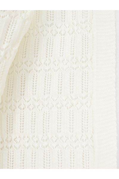 Modamorfo Openwork Patterned Spring Cardigan -White