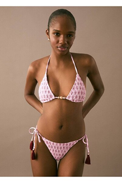 Mango Teen Pompom Patterned Bikini