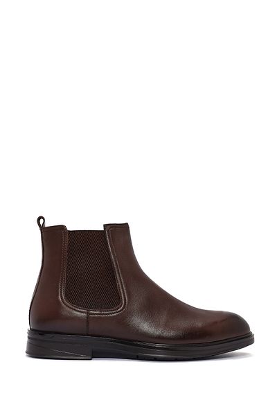 Derimod Men's Brown Leather Chelsea Boots 24Wfd 677618