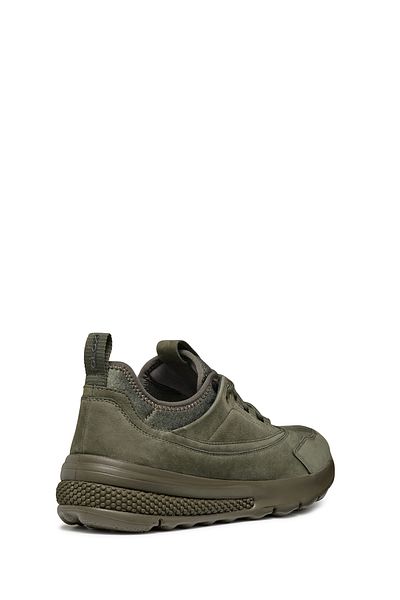 Geox Tenis pentru bărbați din piele Spherica kaki cu șireturi U46BAA03215C3009