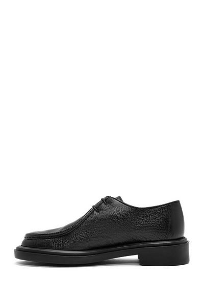 Derimod Men's Black Lace-Up Leather Casual Shoes 24Wfd6641Ft