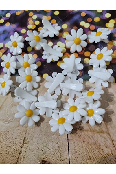 HİMMETOĞLU 8 Adet Saç Tokası Mandal Toka Küçük Boy Papatyakıstırma Tokası