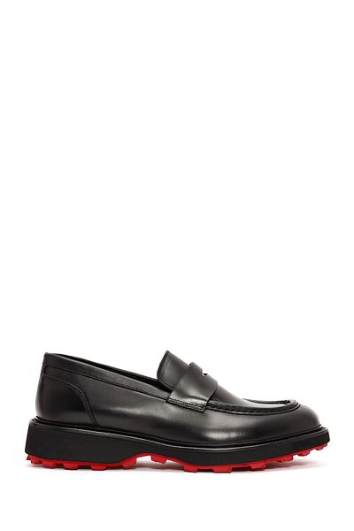 Derimod Men's Black Leather Casual Loafer 24Wfd 720218