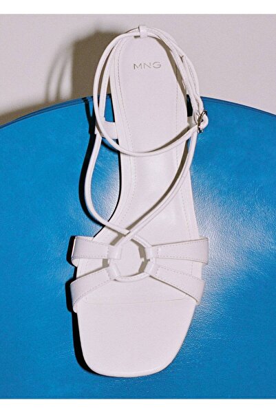 MANGO Woman Kombinierte Riemchensandalen mit Absatz