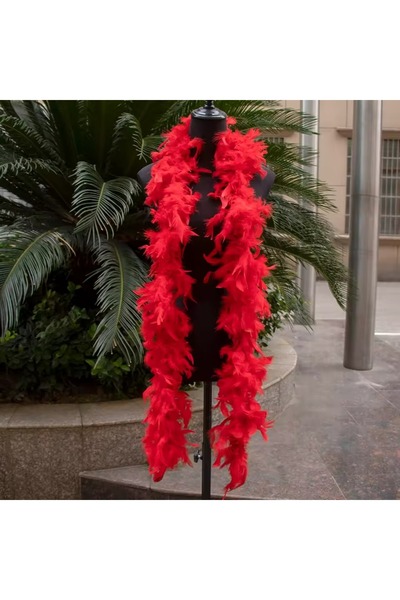 Fiyonks Atölye Otriş Tüy, Kaz Tüy, Boa Tüy, 2 Metre Uzunluğunda Kalın Tüy, Sü...