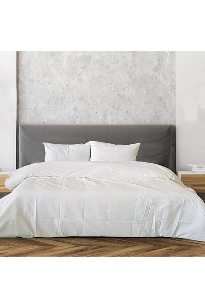 Kotonia Home Set of 2 Hotel Pillowcases 100% Cotton, White Ranforce Crepe, 40x40 Cm