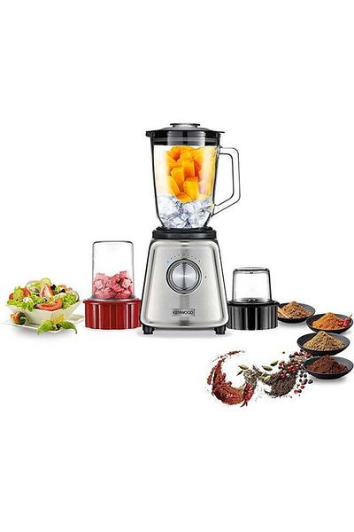 Kenwood Blender, Glass Goblet, Ice Crush Function, Meat Grinder, Chopper Mill, 2 L 800 W BLP44.270SS