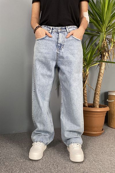 Alışveriş Sokağı PANTALONI DE BLugi BAGGY ICE BLUE