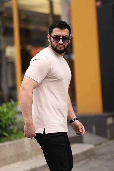 ENERJİN Erkek Oversize T-shirt Bisiklet Yaka Pamuklu