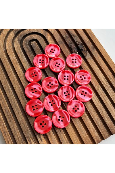 BERRİN AKSESUAR 20mm Bright Colorful 4 Holes Button 10Pcs
