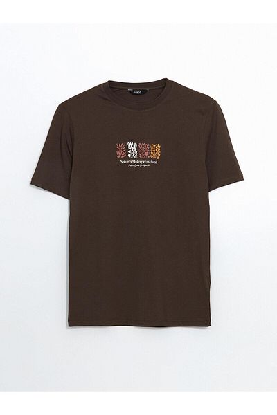 LC Waikiki Ανδρικό μπλουζάκι XSIDE Crew Neck με στάμπα χτενισμένο βαμβακερό