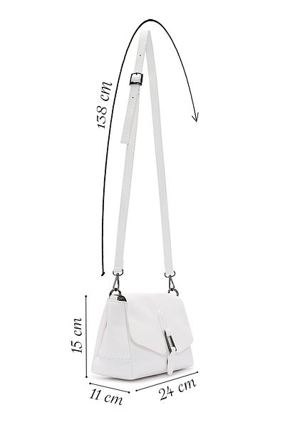 Derimod Geantă de damă, albă, cu curea lungă, tip crossbody 25SBD2102FT