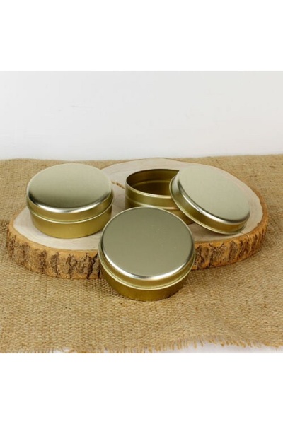 Misse Metal Tin Box - Multi-Purpose Candle, Soap and Gift Preparation Box 7,3X3,1 cm (10 Pieces)