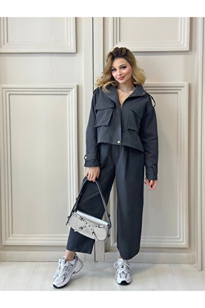FEHUBLOOM Anthracite Jacket Pants Set